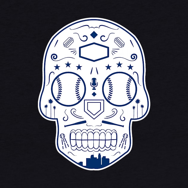 Los Angeles Baseball Sugar Skull by StickyHenderson
